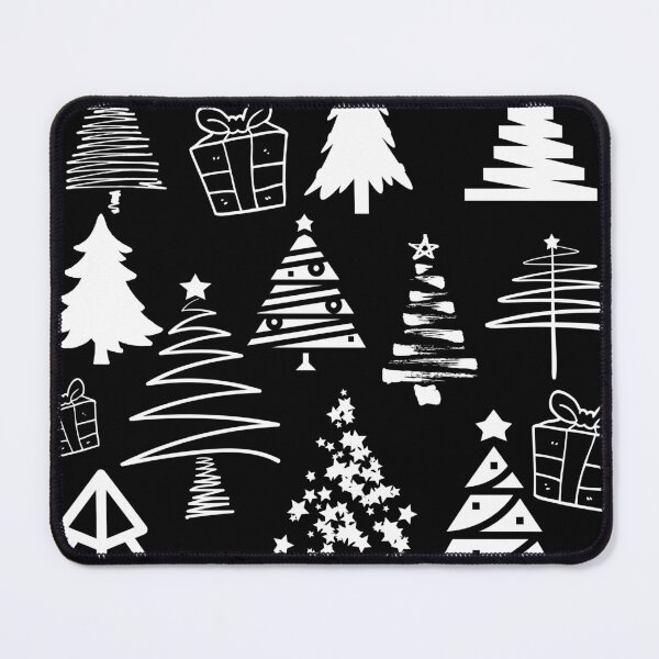 Artikelvorschau, Weihnachtsbäume gibt es in allen Formen und Größen (Schwarz-Weiß-Version) entworfen und verkauft von CherryDamzel.
