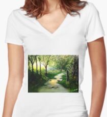Serenity Women's Fitted V-Neck T-Shirt