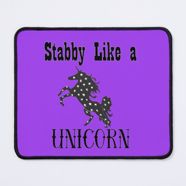 Item preview, Stabby Like a Unicorn Text with Unicorn Silhouette  designed and sold by AliCatOriginals.
