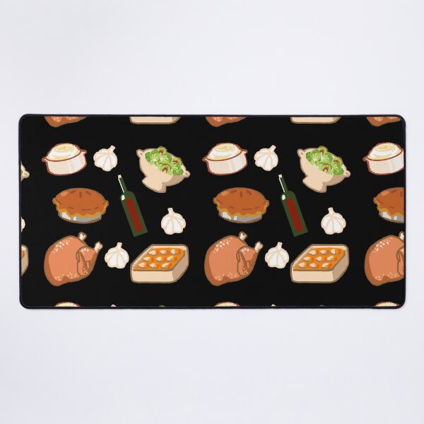 Yummy Holiday Dinner Print Desk Mat
