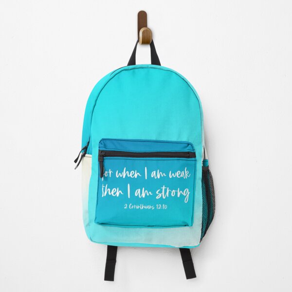 Item preview, Christian Bible Verse: When I am weak, then I am strong (white text) designed and sold by Ofeefee.