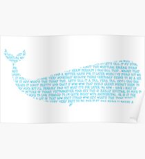 A very surprised looking whale Poster