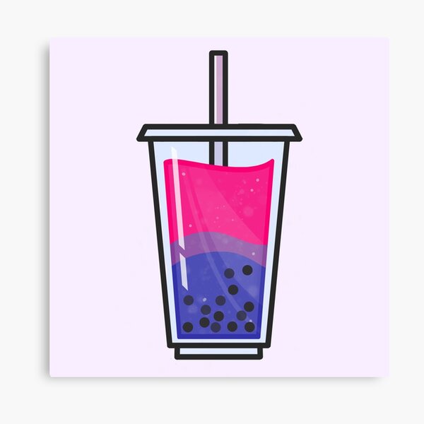 Bisexual Pride Bubble tea Canvas Print