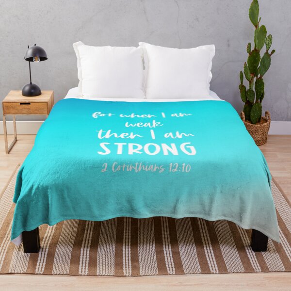 Item preview, Christian Bible Verse: When I am weak, then I am strong (white text) designed and sold by Ofeefee.