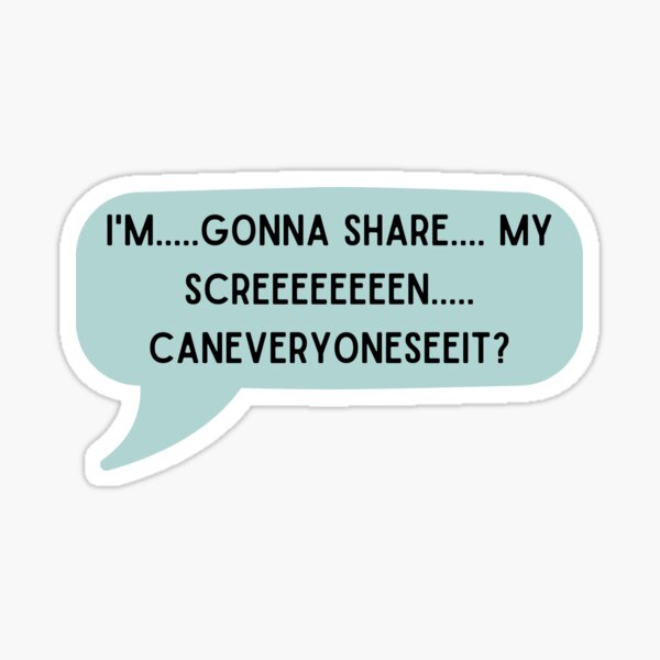 "Zoom Share Screen" Sticker for Sale by agobb | Redbubble