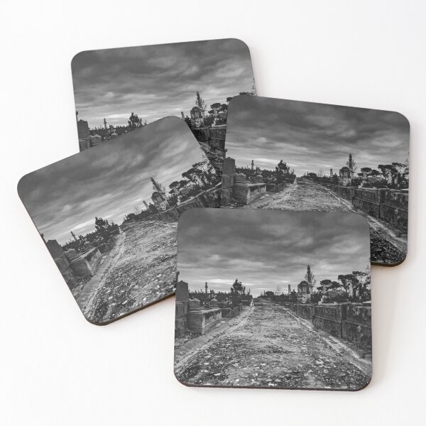 Item preview, Historical paths leading through Ballarat’s old cemetery on a gloomy overcast day designed and sold by James-Cole.
