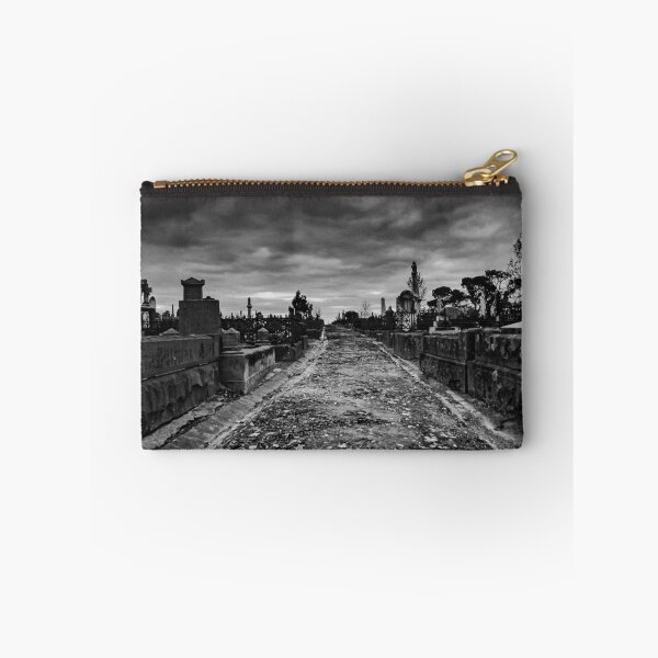Item preview, Historical paths leading through Ballarat’s old cemetery on a gloomy overcast day designed and sold by James-Cole.
