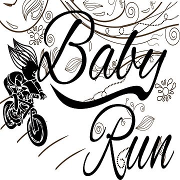 Artwork thumbnail, black and white run baby by pame360