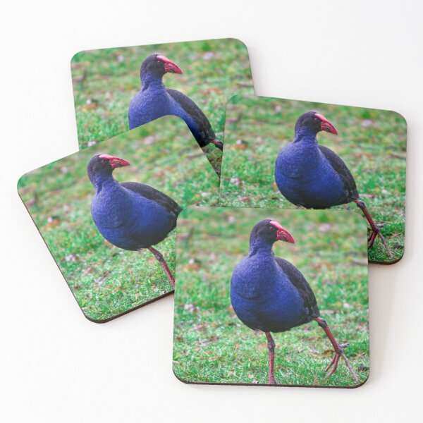 Item preview, Australian Purple Swamphen strutting around looking for food - Porphyrio porphyrio designed and sold by James-Cole.