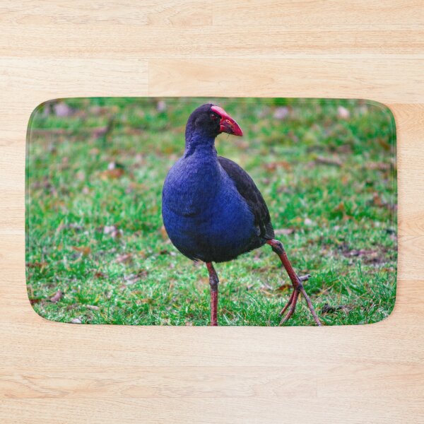 Item preview, Australian Purple Swamphen strutting around looking for food - Porphyrio porphyrio designed and sold by James-Cole.