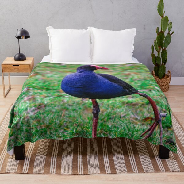 Item preview, Australian Purple Swamphen strutting around looking for food - Porphyrio porphyrio designed and sold by James-Cole.