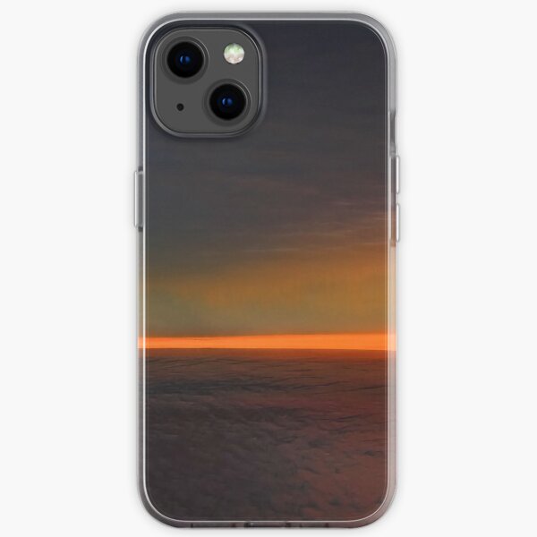 Dark Sunset over alien sea iPhone Soft Case