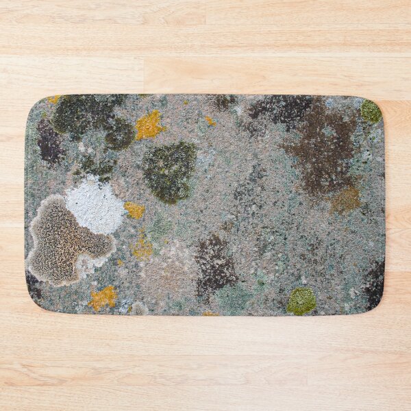 Item preview, Blotchy patchy lichen and moss patterns growing on an old textured stone designed and sold by James-Cole.