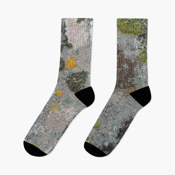 Item preview, Blotchy patchy lichen and moss patterns growing on an old textured stone designed and sold by James-Cole.