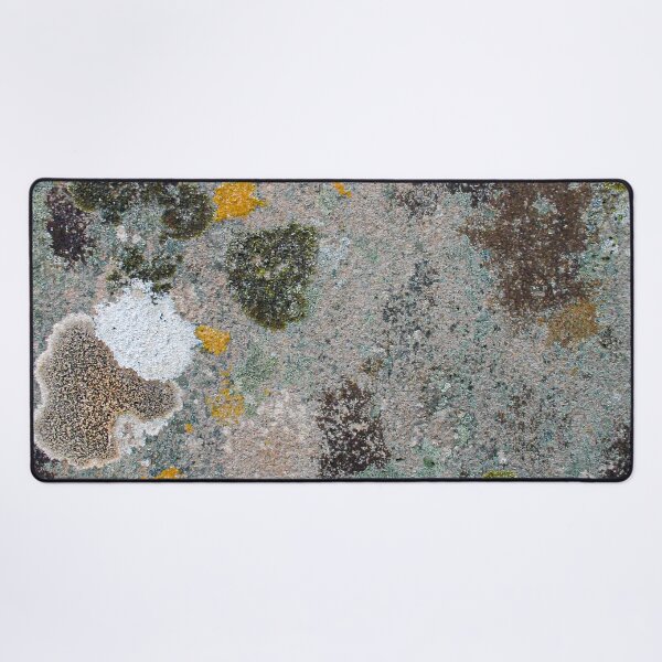 Item preview, Blotchy patchy lichen and moss patterns growing on an old textured stone designed and sold by James-Cole.