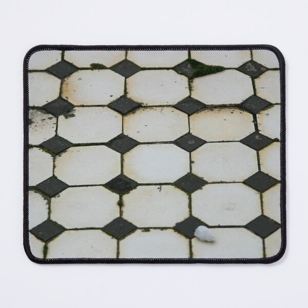 Item preview, Old decaying black and white mosaic tiled floor 02 designed and sold by James-Cole.