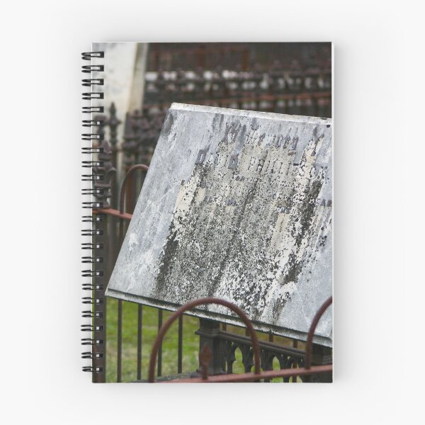 Item preview, Decaying grungy headstone plaque in old rundown cemetery designed and sold by James-Cole.