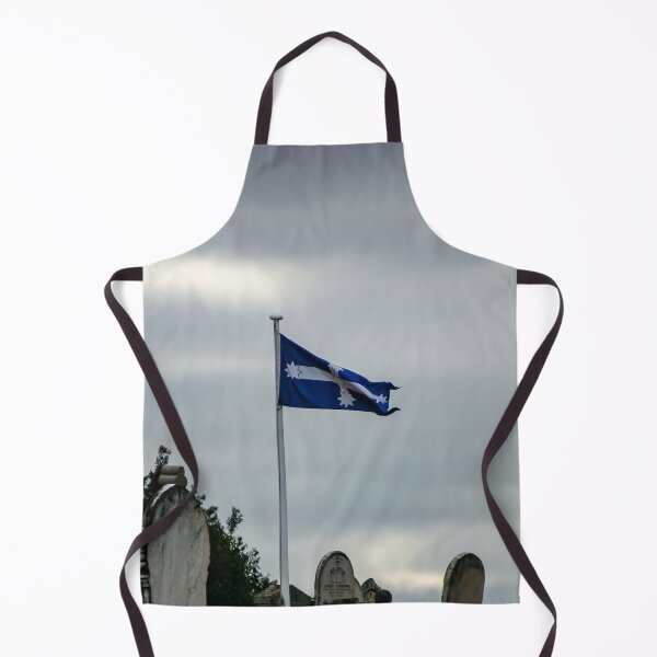 Item preview, Eureka flag flying in the wind on a gloomy overcast day in the old Ballarat cemetery designed and sold by James-Cole.