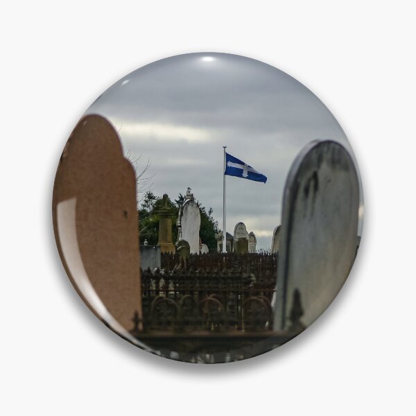 Item preview, Eureka flag flying between headstones in the Ballarat old cemetery designed and sold by James-Cole.