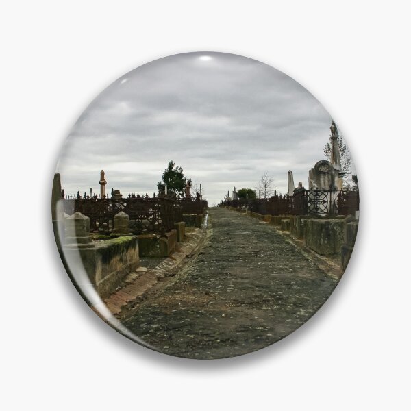 Item preview, Historical paths leading through Ballarat’s old cemetery on a gloomy overcast day designed and sold by James-Cole.