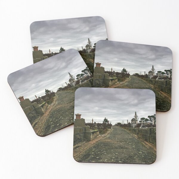 Item preview, Historical paths leading through Ballarat’s old cemetery on a gloomy overcast day designed and sold by James-Cole.