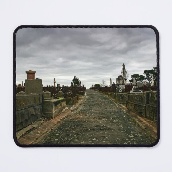 Item preview, Historical paths leading through Ballarat’s old cemetery on a gloomy overcast day designed and sold by James-Cole.