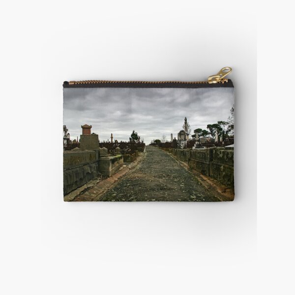 Item preview, Historical paths leading through Ballarat’s old cemetery on a gloomy overcast day designed and sold by James-Cole.