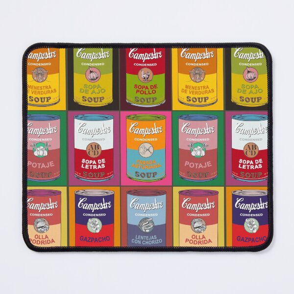 Spanish Andy Warhol soups - Sopas Campestre (with colors) Mouse Pad