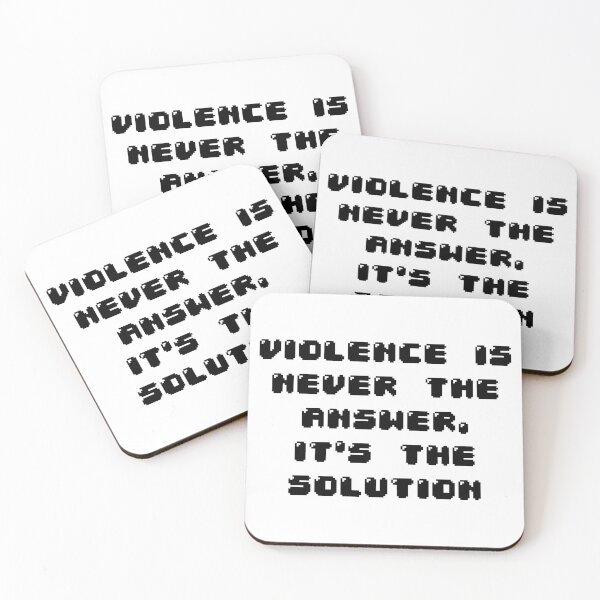 Item preview, violence is never the answer, Its the solution designed and sold by Jabaroni.