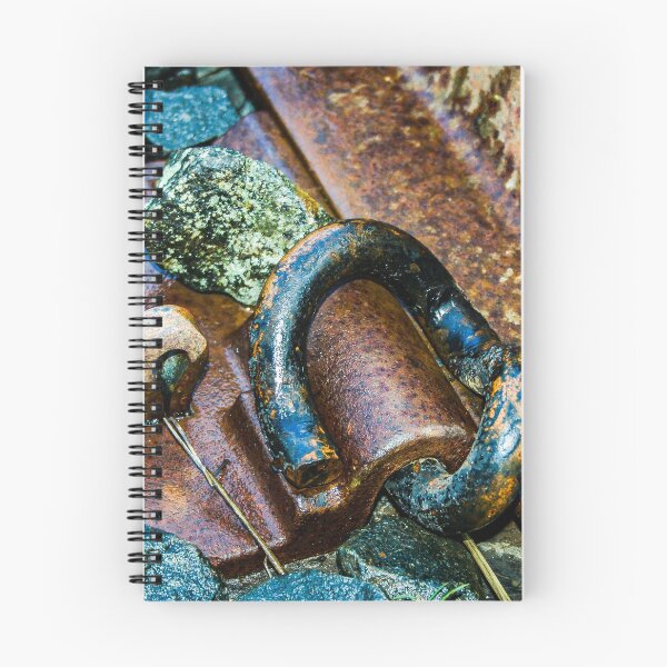 Item preview, Old rusty rail track clamp on ballast designed and sold by James-Cole.