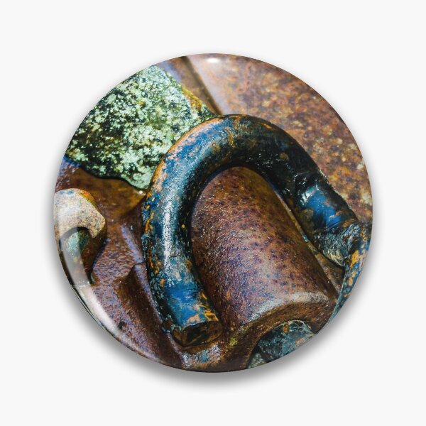 Item preview, Old rusty rail track clamp on ballast designed and sold by James-Cole.