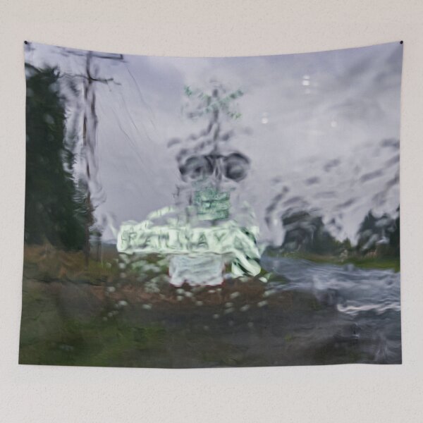 Item preview, Old train crossing through a rainy window designed and sold by James-Cole.