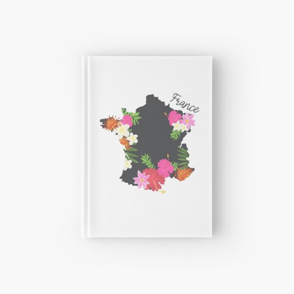 Map of France, decorative map Art print Hardcover Journal