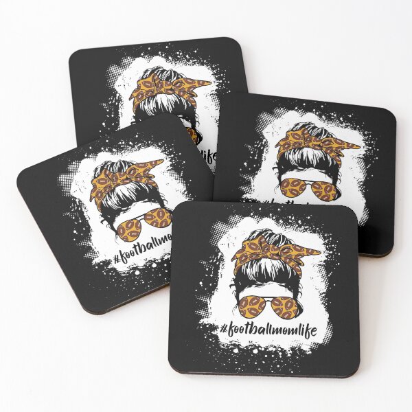 Item preview, Football mom shirts Bleached Football Mom Life Messy Bun Football Player Mom designed and sold by JOSEPH PERONA.
