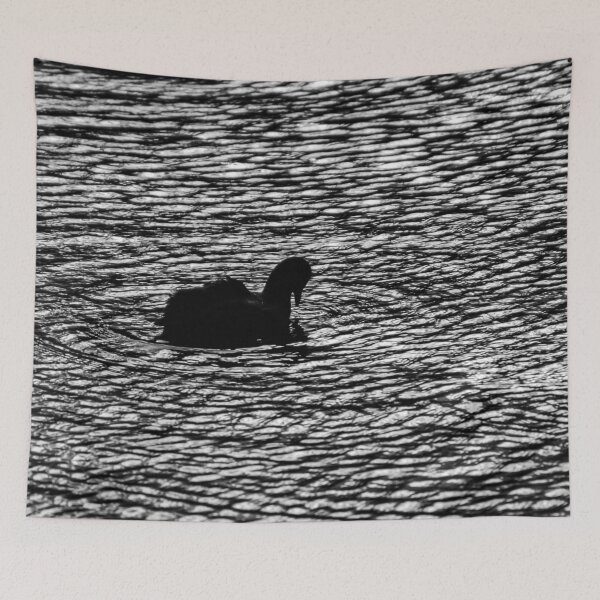 Item preview, Eurasian Coot waterbird surrounded by eternal ripples in the water designed and sold by James-Cole.