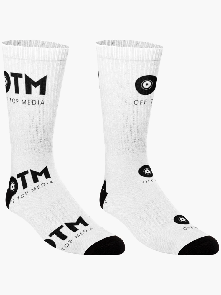 Thumbnail 3 of 5, Socks, OTM (Blk/Wht) designed and sold by OffTopMedia.