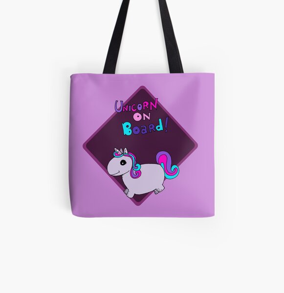 Unicorn on board ! All Over Print Tote Bag
