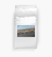 Lancaster over the white cliffs in Kent Duvet Cover