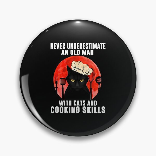 Item preview, Cat-and-Chef---Never-Underestimate-an-Old-Man-with-Cats-and-Cooking-Skills designed and sold by JerrySchwartz.