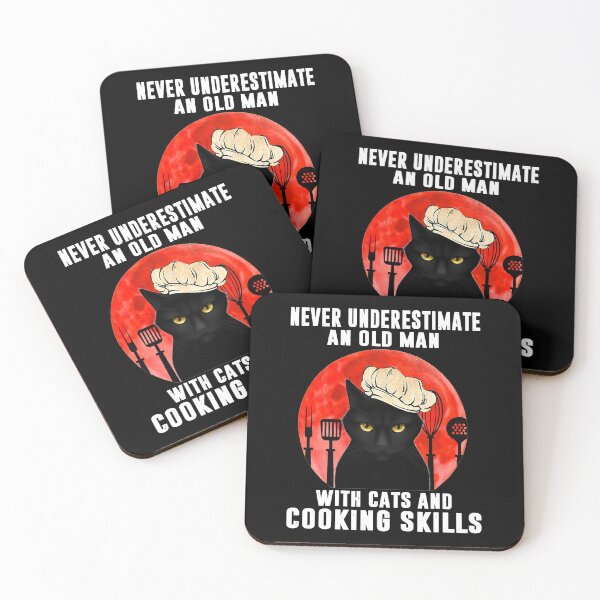 Item preview, Cat-and-Chef---Never-Underestimate-an-Old-Man-with-Cats-and-Cooking-Skills designed and sold by JerrySchwartz.