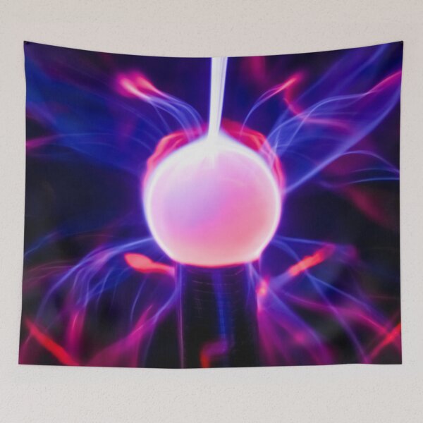 Item preview, Plasma ball close up blue violet purple and red designed and sold by James-Cole.