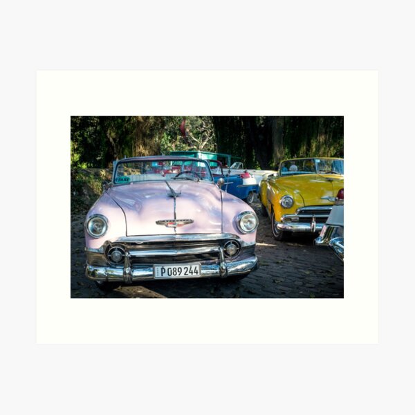 American car from the 50's in Havana, Cuba Art Print