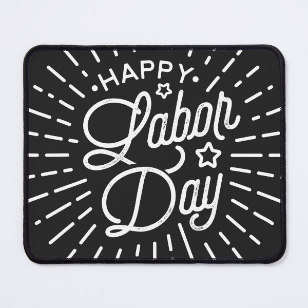 Item preview, Monoline Happy Labor Day Holiday Typography designed and sold by AweSoMe Shirts.