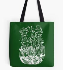 White robots Tote Bag