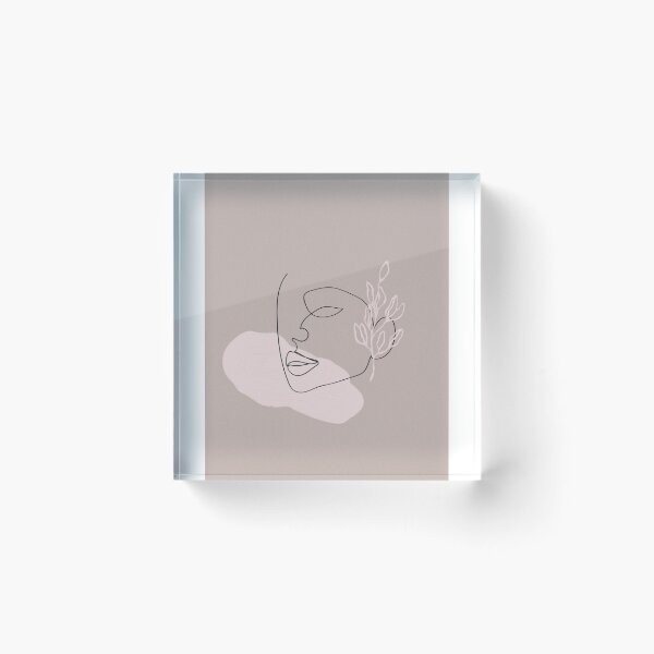 Item preview, pink accent abstract woman designed and sold by roseetaliaa.