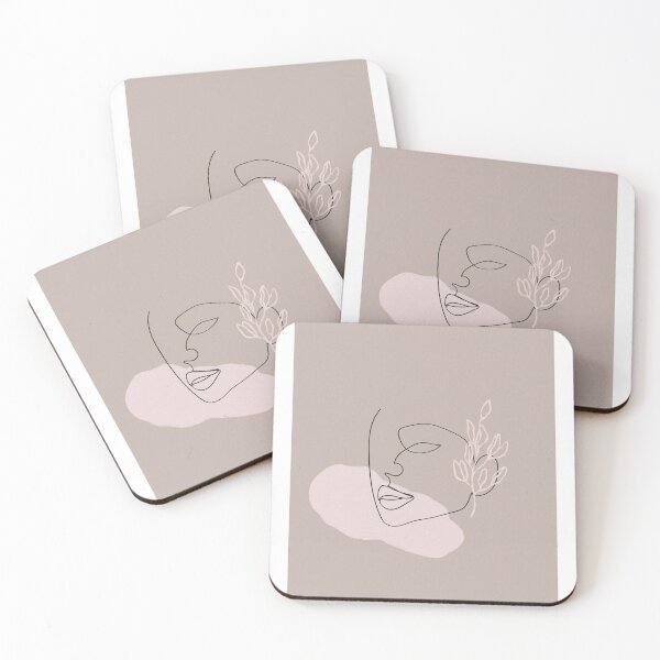 Item preview, pink accent abstract woman designed and sold by roseetaliaa.