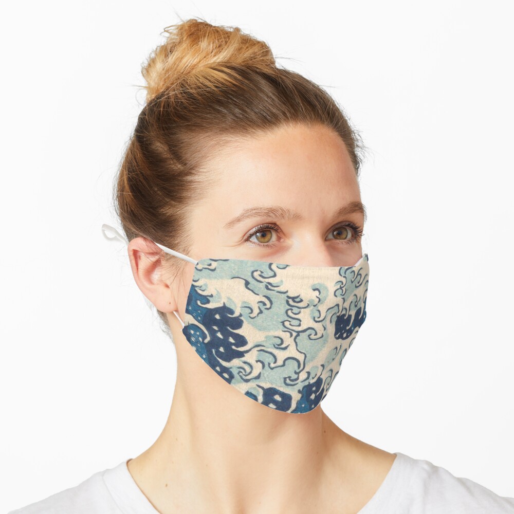 Great Wave off Kanagawa DETAIL wave froth Mask