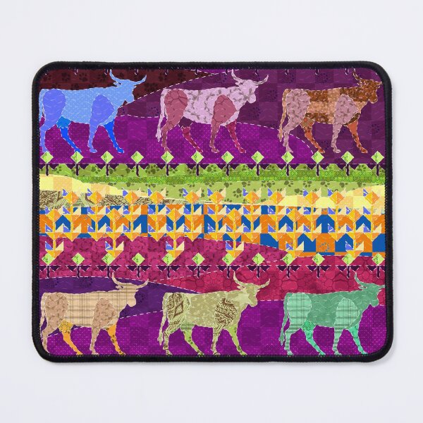 Item preview, Patchwork Oxen - Cow in a field - Alternative Funky color designed and sold by Eejee-SK.
