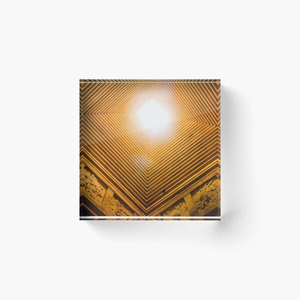 Item preview, The geometric square patterns looking up from inside The Melbourne shrine of remembrance designed and sold by James-Cole.