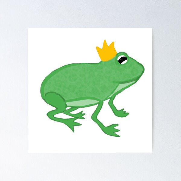 Item preview, Frog Prince from a Fairytale (The Frog, Moon, and Lake) designed and sold by fairytalearrrt.